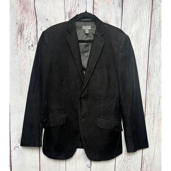 H&M Men’s Black Sports Coat Corduroy Spring Summer Size 38R - Picture 1 of 9